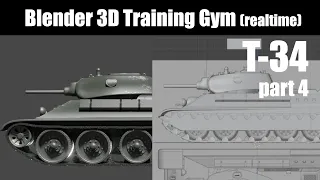 Blender 3D Modeling T-34 Tank Part4
