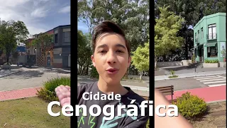 Bastidores da cidade cenográfica de Poliana moça