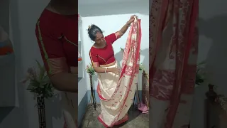 Puja festival saree draping || athpouro 🥻 draping video || @Priyankasfamily127