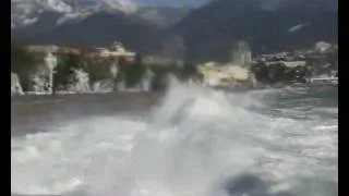 Ялта. Зимний шторм. 8 февраля 2012 г. - Winter storm in Yalta, Ukraine.