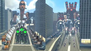 UPGRADE SPEAKERMAN TITAN AND CAMERAMAN TITAN VS ALL 1-58 SKIBIDI TOILET BOSSES in Garry's Mod