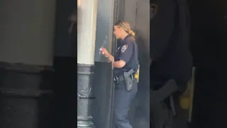 Cop smoking in NYC