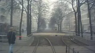 Strassenbahnfahrt Linie 58, Ostberlin, DDR, Jan.1990