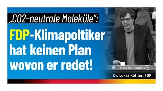 FDP-Klimapolitiker hat keinen Plan wovon er redet!