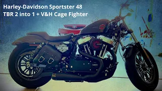 Harley-Davidson Sportster 48 Exhaust Comparison - Stock vs TBR 2 into 1