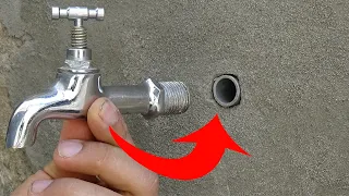 Ideas que ningún fontanero conoce Unir un grifo con tubo PVC sin romper la pared