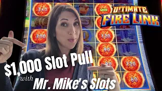 💥$1,000 Slot Pull on ULTIMATE FIRE LINK with Mr. Mike's Slots