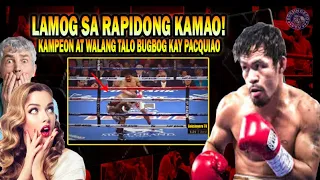 👊🇵🇭PINATIKIM NI PACQUIAO NG RAPIDONG SUNTOK ANG WALANG TALONG HAMBOG NA BOKSINGERO NG AMERIKA