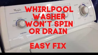 ✨ Whirlpool Washer Won’t Drain or Spin — FIXED IN UNDER 10 MINUTES ✨