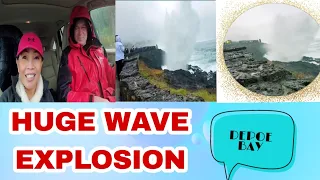 KING TIDES OREGON COAST HUGE WAVE EXPLOSION! DEPOE  BAY