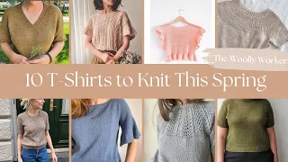 10 tshirts to knit this spring - light fibers options - The Woolly Worker Knitting Podcast