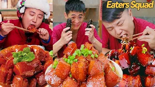 Eat a big piece of braised pork in a blind box丨food blind box丨eating spicy food and funny pranks