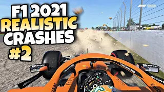 F1 2021 REALISTIC CRASHES #2