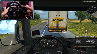 Euro Truck Simulator 2 with Logitech G920 [WheelCam]