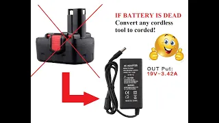 Convert cordless tool to corded