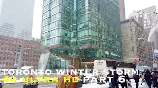 winter storm downtown toronto (walking tour 4k) part 6