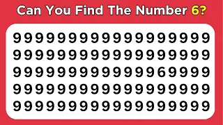 Can You Find the Number 6? |【Easy, Medium, Hard Levels】