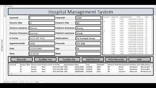 How to Create Hospital Management Systems in MS Access with Form Using VBA - Part 1 of 2