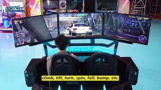 EPARK VR Simulator Amusement Indoor Commercial New Three Axis Three Screen Racing Car