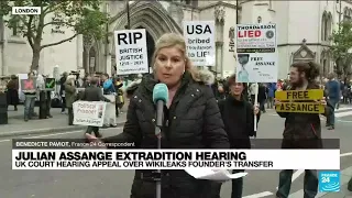 Assange supporters gather in London as US challenges extradition block in UK court • FRANCE 24