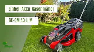 Einhell Akku-Rasenmäher GE-CM 43 Li M Kit Power X-Change | Mulch-Kit | Rasen mähen | Rasen mulchen