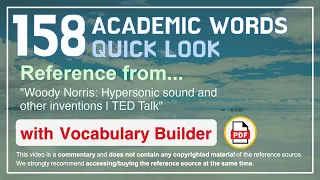 158 Academic Words Quick Look Ref from "Woody Norris: Hypersonic sound and other inventions | TED"