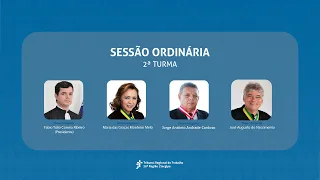 23ª SESSÃO PRESENCIAL DA SEGUNDA TURMA DO TRT20  - 16/08/2022