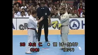 karate kyokushin 8回世界大会　　準々決勝　木山　仁　対　レチ・クルバノフ