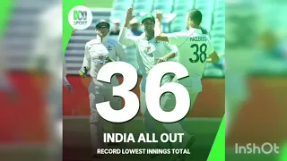 All out on 36 runs | India vs Australia 1st Test | 19th December 2020