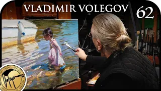 Mistress of Sailboat. Oil on canvas painting. Vladimir Volegov