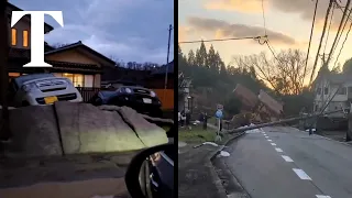Eyewitness video shows damage caused by Japan earthquake