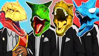 Jurassic World Evolution 2 | T Rex vs Spider Indominus Rex & Spinosaurus - Coffin Dance Meme Cover