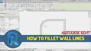 Revit How To Fillet Wall Lines Tutorial