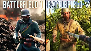 Battlefield 1 vs Battlefield 5 - Physics and Details Comparison