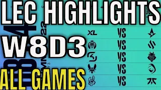 LEC Highlights ALL GAMES W8D3 +TIEBREAKERS Summer 2022 | Week 8 Day 3