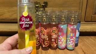 Bath and Bodywork’s Fine Fragrance Mist Collection 2024 with Small perfume collection.