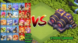 1000 Troops VS 1000 Cannon | Clash of Clans Challenge | Who Will Win?