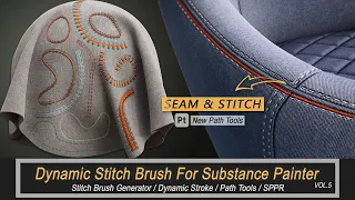 Texturing Stitch with Substance Painter Latest version 9 (Path Tool)