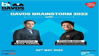 Piyush Goyal Live | Davos Brainstorm 2022 With Piyush Goyal | WEF Davos Agenda 2022 | India Today