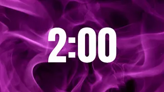 2 Minute Countdown: Moving Purple Background With Upbeat Music