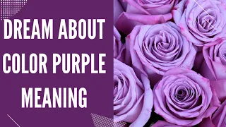 Colour Purple Dream Meaning & Interpretations (Dreaming of the purple color)