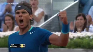 Six Stunning Rafa Nadal v Kei Nishikori Clay Rallies!