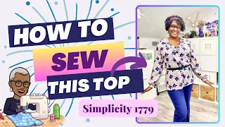 How to sew a Ruffled neck top: Simplicity 1779