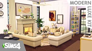 Luxury High Rise Apartment | The Sims 4 Modern Luxe Kit Speed Build