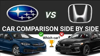 Subaru Impreza vs Honda Civic | 2022 car comparison side by side