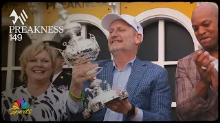 Michael Behrens receives Woodlawn Vase after Seize the Grey's Preakness win | NBC Sports