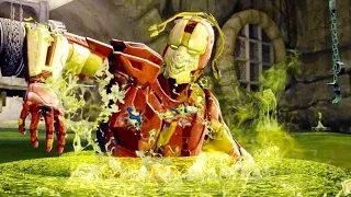 Mortal Kombat 9 - All Stage Fatalities on Iron Man Costume Skin Mod 4K Ultra HD Gameplay Mods