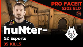 huNter- G2 PLAYS FACEIT🔥 w/maden (MIRAGE) FACEIT LVL 10 / CSGO POV / Jul 4, 2023