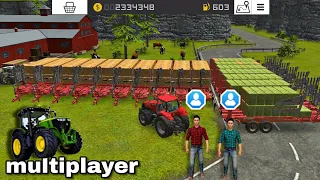 Fs 16 Multiplayer ! farming simulator 16 Cut Grass And Make Bales | timelapse #fs16