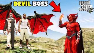 FRANKLIN and SERBIAN DANCING LADY Fight DEVIL BOSS in GTA 5 | SHINCHAN and CHOP
